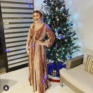 Snake print maxi dress